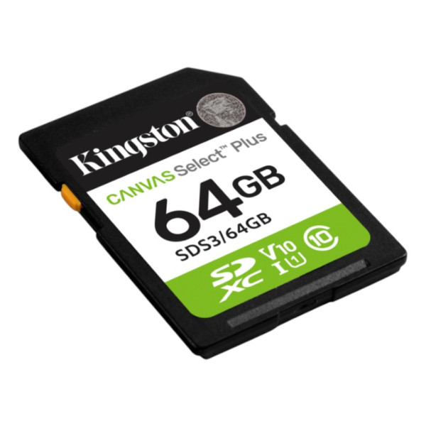 Фото - Карта пам'яті Kingston SD 64GB C10 UHS-I V10 (SDS3/64GB)