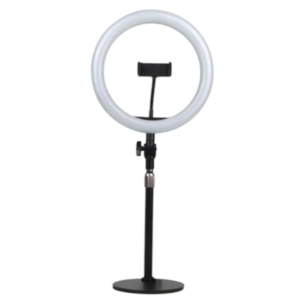 Фото - Кільцева лампа XO XO-L03 ZD666 регульована 26 см зі штативом і тримачем