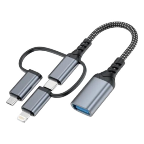 Фото - Перехідник XOKO AC-155 OTG USB 3.0 - Type-C, micro USB, Lightning 60W (XK-AC-155)
