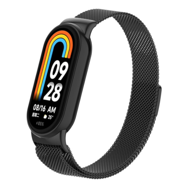 Фото - Ремінець для фітнес-браслету Armorstandart Milanese Magnetic for Xiaomi Smart Band 10/9/8 Black (ARM86890)