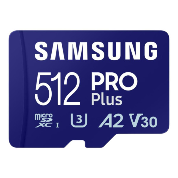 Фото - Карта пам'яті Samsung MICRO SDXC PRO+ 512GB W/ADAPT (MB-MD512SB/WW)