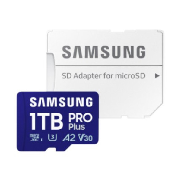 Фото - Карта пам'яті Samsung micro SDXC PRO+ 1TB adapter (MB-MD1T0SA/EU)