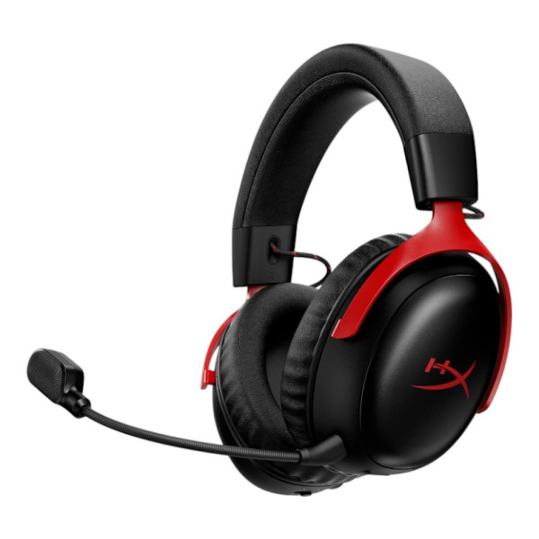 Фото - Гарнітура бездротова ігрова HyperX Cloud III S, WL/USB-A/USB-C Black-Red (A59Z0AA)