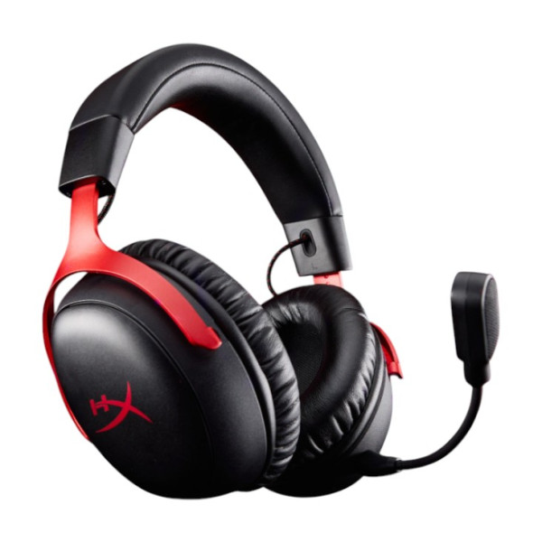Фото - Гарнітура бездротова ігрова HyperX Cloud III S, WL/USB-A/USB-C Black-Red (A59Z0AA)