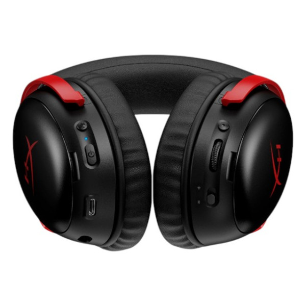 Фото - Гарнітура бездротова ігрова HyperX Cloud III S, WL/USB-A/USB-C Black-Red (A59Z0AA)