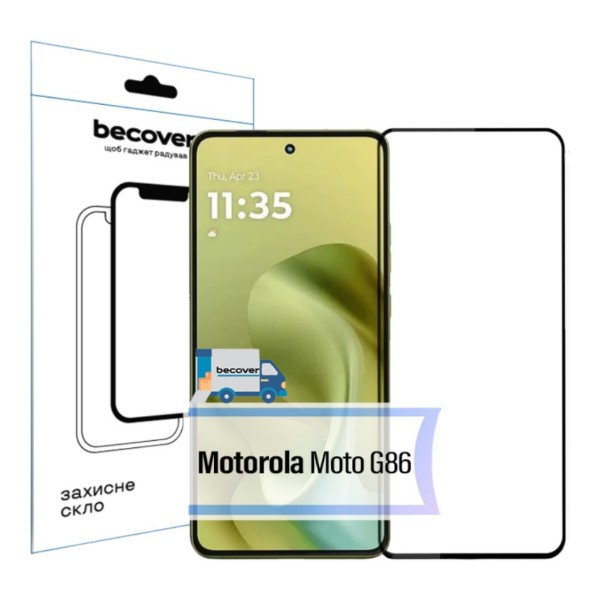Фото - Защитное стекло для смартфона BeCover for Motorola Moto G86 Black (713727)
