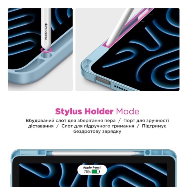 Фото - Чехол для планшета Armorstandart Y-Type PEN для Samsung Galaxy Tab S9/S9 FE/S10 FE/S10 Lite Blue (ARM85519)