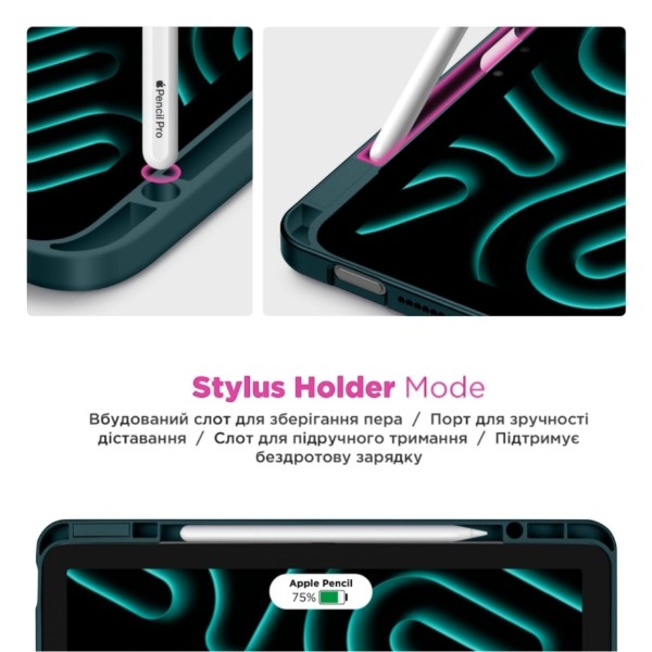 Фото - Чохол для планшета Armorstandart Y-Type PEN for Samsung Galaxy Tab S9+ / S9 FE+ / S10+ Pine Green (ARM85527)