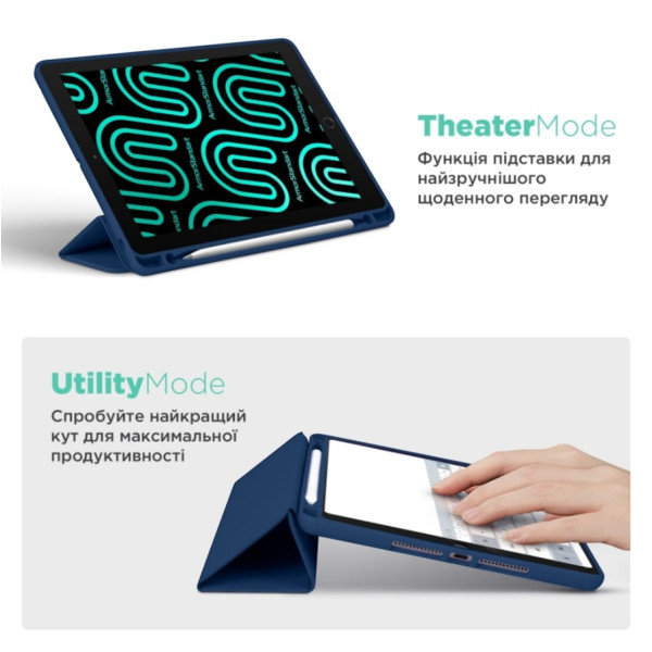Фото - Чохол для планшета Armorstandart Smart Fold Pen для Samsung Galaxy Tab  S10 FE / S10 Lite Dark Blue (ARM85549)
