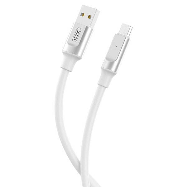 Фото - Кабель синхронізації даних XO Liquid Silicone Rubber USB-A to Micro 6A 1m (NB251_M_White)