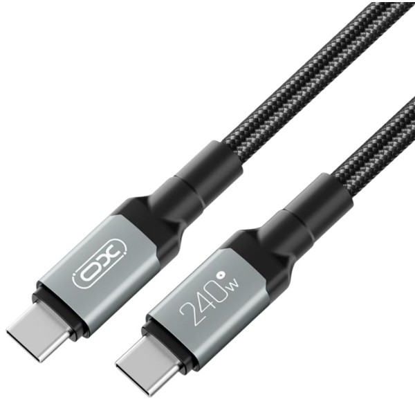 Фото - Кабель XO High Power Braided Type-C to Type-C - 240W 2m (NBQ264B_С_Black)