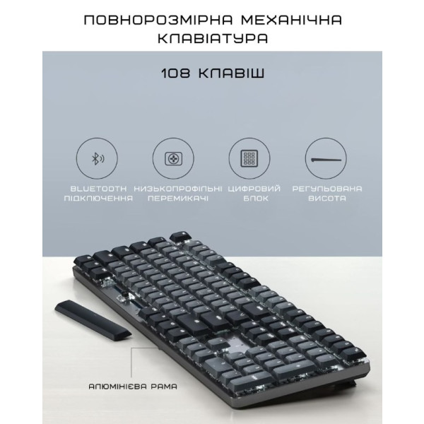 Фото - Клавіатура бездротова Satechi SM3 Slim Mechanical Backlit Bluetooth Keyboard Dark (ST-KSM3DK-EN)
