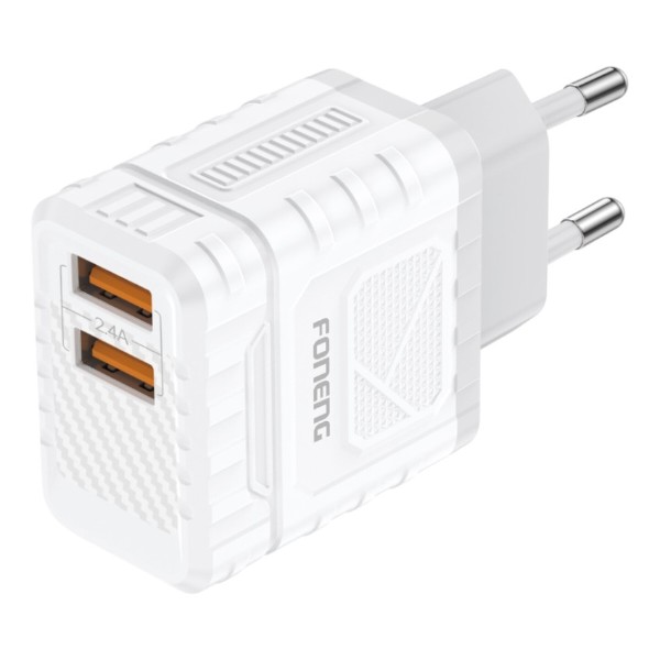 Фото - Сетевое зарядное устройство Foneng EU57 2USBх2.4A White (EU57-CH)