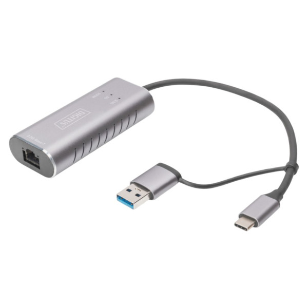 Фото - Перехідник USB Type-C - RJ-45 Digitus USB-C/USB 3.0 - 2.5 Gbps Ethernet (DN-3028)