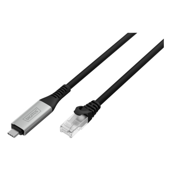 Фото - Кабель патч-корд Digitus Ethernet USB-C - RJ45 CAT 6A S/FTP 2 м (AK-300601-020-S)