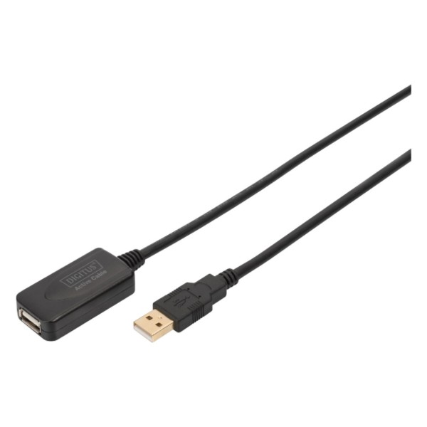Фото - Кабель USB type A - USB type A Digitus USB 2.0 Active Cable, A/M-A/F, 5 м Black (DA-70130-4)