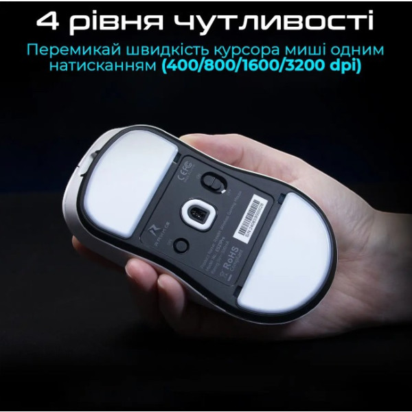 Фото - Миша бездротова ігрова RAWM ES21PRO.black