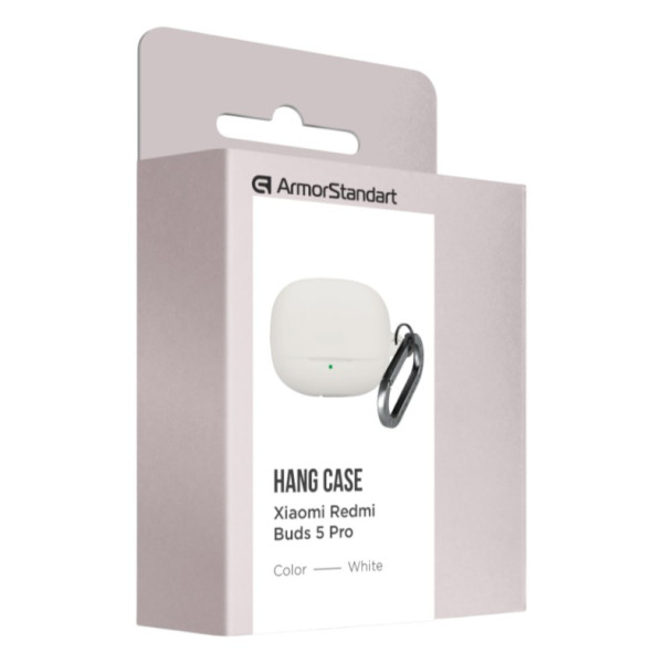 Фото - Чохол для навушників Armorstandart Hang Case for Xiaomi Buds 5 Pro White (ARM84518)