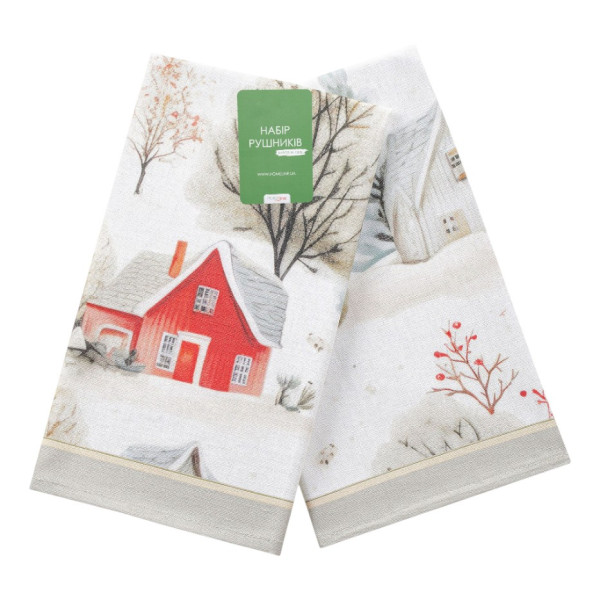 Фото - Набор полотенец Home Line ЗИМНИЙ ПРАЗДНИЧНЫЙ ГОРОД 40х60 см 2 шт. (190843)