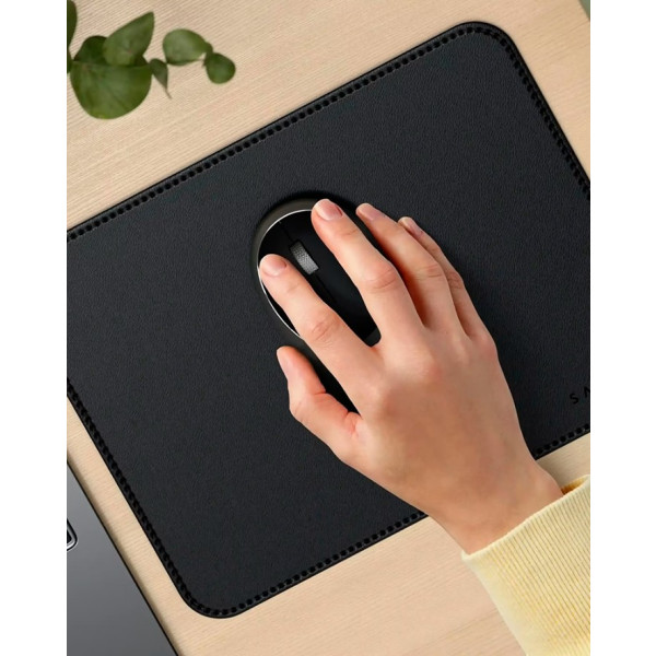 Фото - Килимок для миші Satechi Vegan Leather Premium Mouse Pad Black (ST-LMPK)