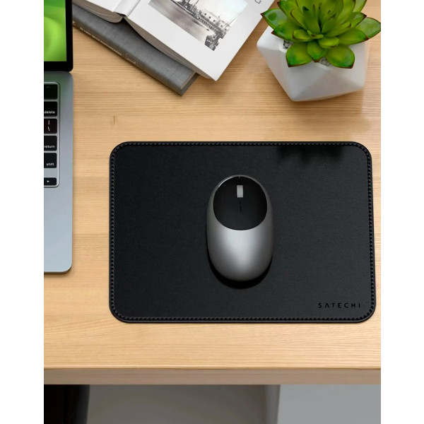 Фото - Килимок для миші Satechi Vegan Leather Premium Mouse Pad Black (ST-LMPK)