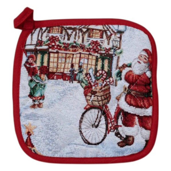 Фото - Прихватка Прованс Новорічна гобеленова Carousel 20х20 см (041939)