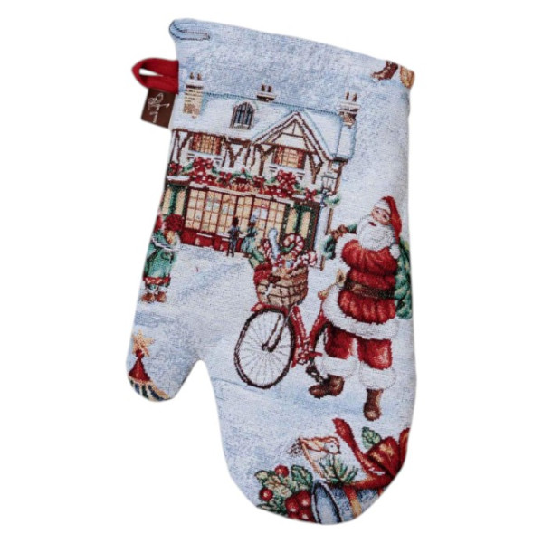 Фото - Прихватка-рукавиця Прованс Новорічна гобеленова Carousel 32х15 см (041779)