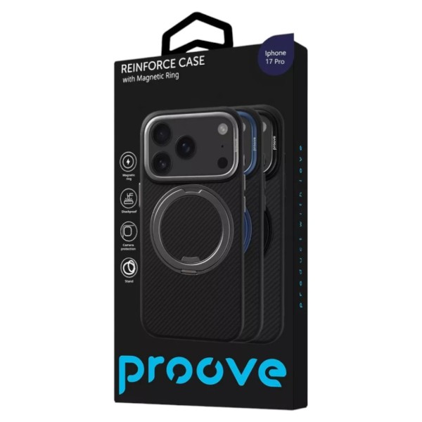 Фото - Чохол для смартфону Proove Reinforce Case with Magnetic Ring iPhone 17 Pro black (PCREIP17P002)