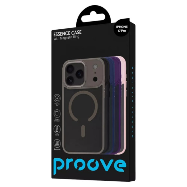 Фото - Чохол для смартфону Proove Essence Case with Magnetic Ring iPhone 17 Pro black (PCECIP17P002)