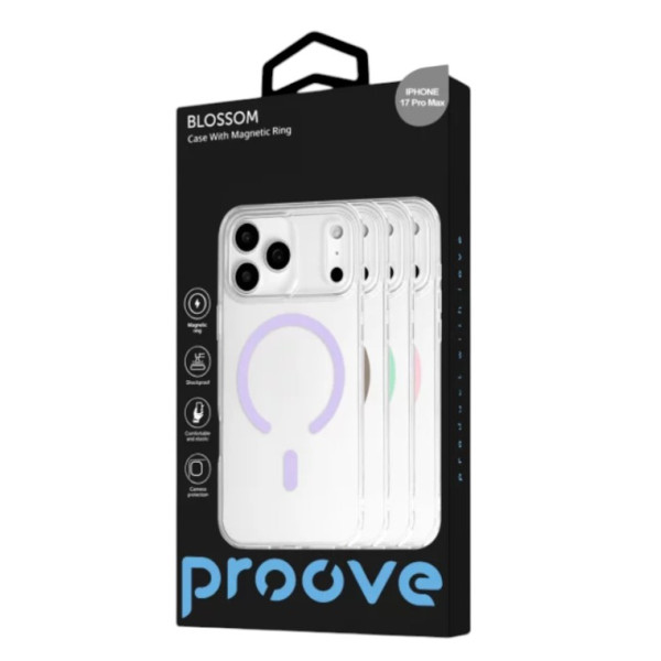 Фото - Чохол для смартфону Proove Blossom Case with Magnetic Ring iPhone 17 Pro Max gray titanium (PCBLIP17ARPM27)
