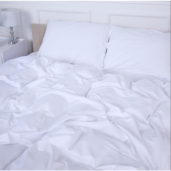 Фото - Комплект постільної білизни MirSon №18-0000 White Mikrosatin Premium 160х220 см (2200007233670)