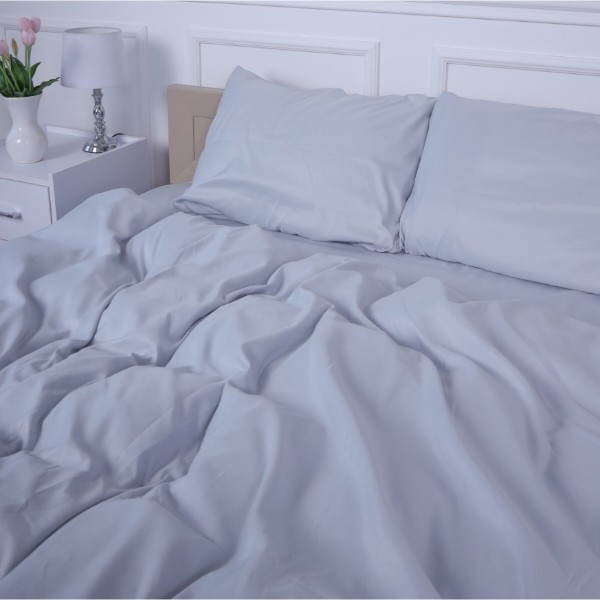 Фото - Комплект постільної білизни MirSon №14-4102 Glacier Gray Mikrosatin Premium 160х220 см (2200007230266)