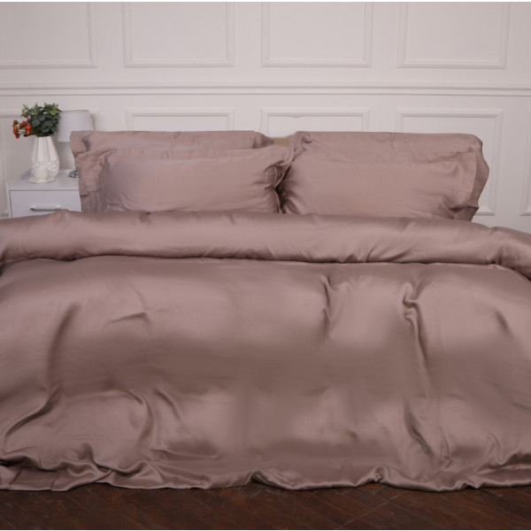 Фото - Комплект постільної білизни MirSon Tencel №08 Beige 175х210 (2200009637148)