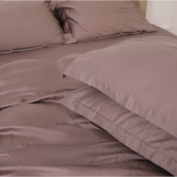Фото - Комплект постільної білизни MirSon Tencel №08 Beige 175х210 (2200009637148)