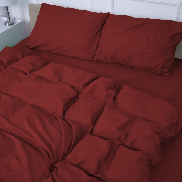 Фото - Комплект постільної білизни MirSon №19-1655 Garnet Mikrosatin Premium 2 x 143 x 210 см (2200007236718)