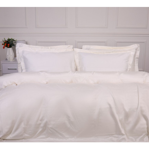 Фото - Комплект постільної білизни MirSon Tencel №01 White 200х220 (2200009368448)
