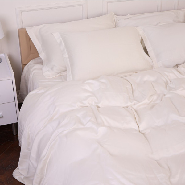 Фото - Комплект постільної білизни MirSon Tencel №01 White 200х220 (2200009368448)