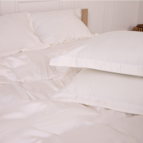 Фото - Комплект постільної білизни MirSon Tencel №01 White 200х220 (2200009368448)