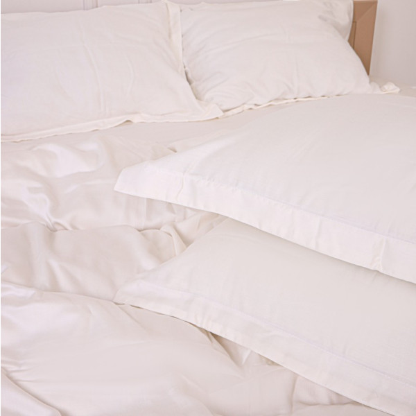 Фото - Комплект постільної білизни MirSon Tencel №01 White 200х220 (2200009368448)