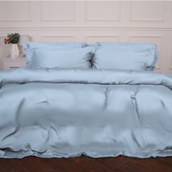 Фото - Комплект постільної білизни MirSon Tencel №04 Blue 2 x 160 x 220 см (2200009369575)
