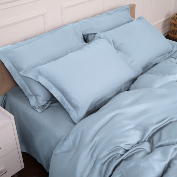 Фото - Комплект постільної білизни MirSon Tencel №04 Blue 2 x 160 x 220 см (2200009369575)