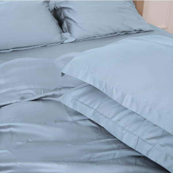 Фото - Комплект постільної білизни MirSon Tencel №04 Blue 2 x 160 x 220 см (2200009369575)