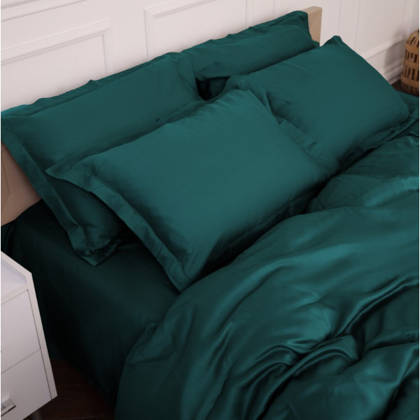 Фото - Комплект постільної білизни MirSon Tencel №07 Emerald 175х210 (2200009370984)