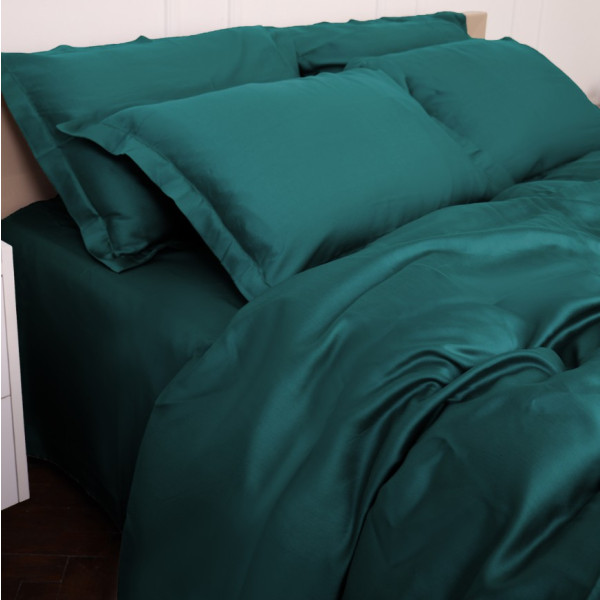 Фото - Комплект постільної білизни MirSon Tencel №07 Emerald 220х240 (2200009370977)