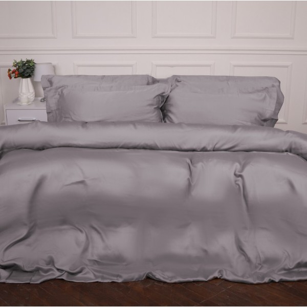 Фото - Комплект постільної білизни MirSon Tencel №06 Gray 2 x 160 x 220 см (2200009370533)