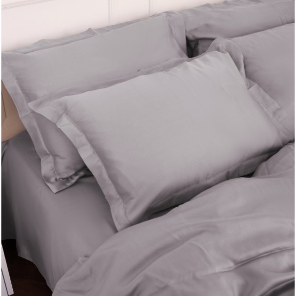 Фото - Комплект постільної білизни MirSon Tencel №06 Gray 2 x 160 x 220 см (2200009370533)