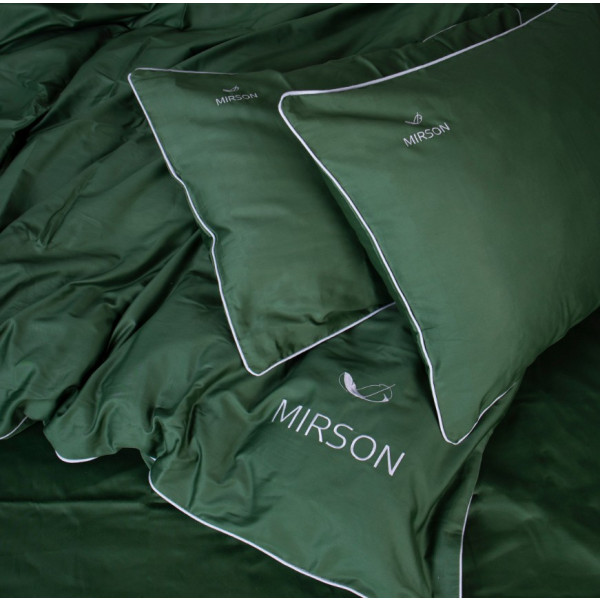 Фото - Комплект постільної білизни MirSon 0844 Green Olive Corner Сатин (2200008710958)