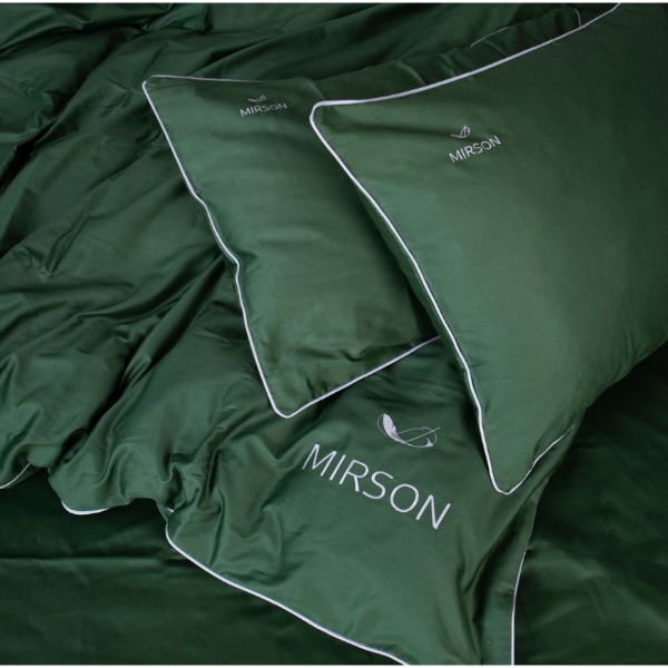 Фото - Комплект постельного белья MirSon Сатин 0844 Green Olive Corner 2x160x220 см (2200008711054)