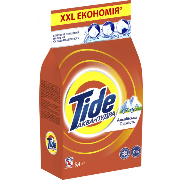 Фото - Стиральный порошок Tide Аква-Пудра Альпийская Свежесть авт. 5,4кг