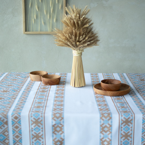 Фото - Скатерть прямоугольная Едельвіка бежевая 170х166 см  (52-25/00)